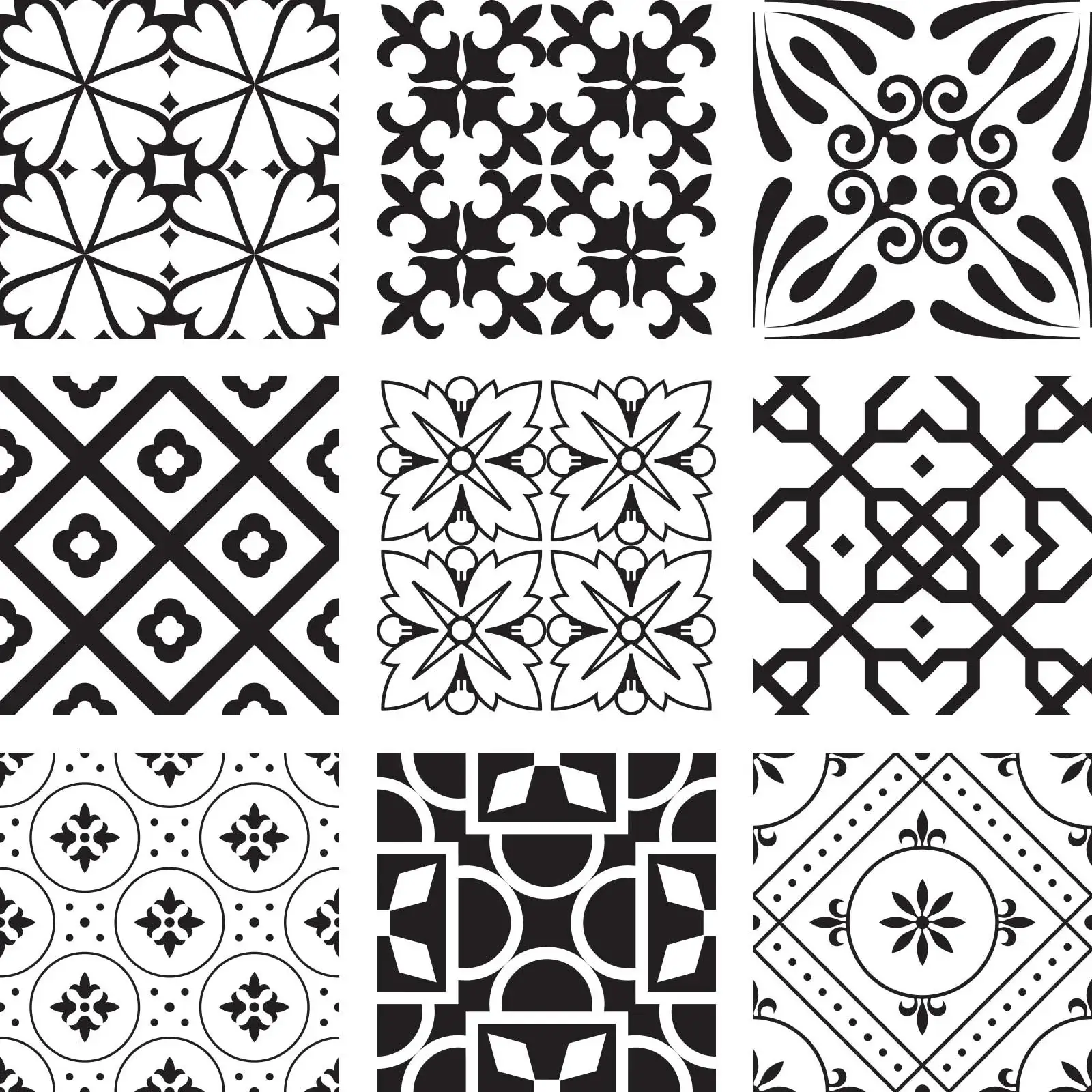 7" X 7" Black And White Mash Peel And Stick Removable Tiles - Image 4
