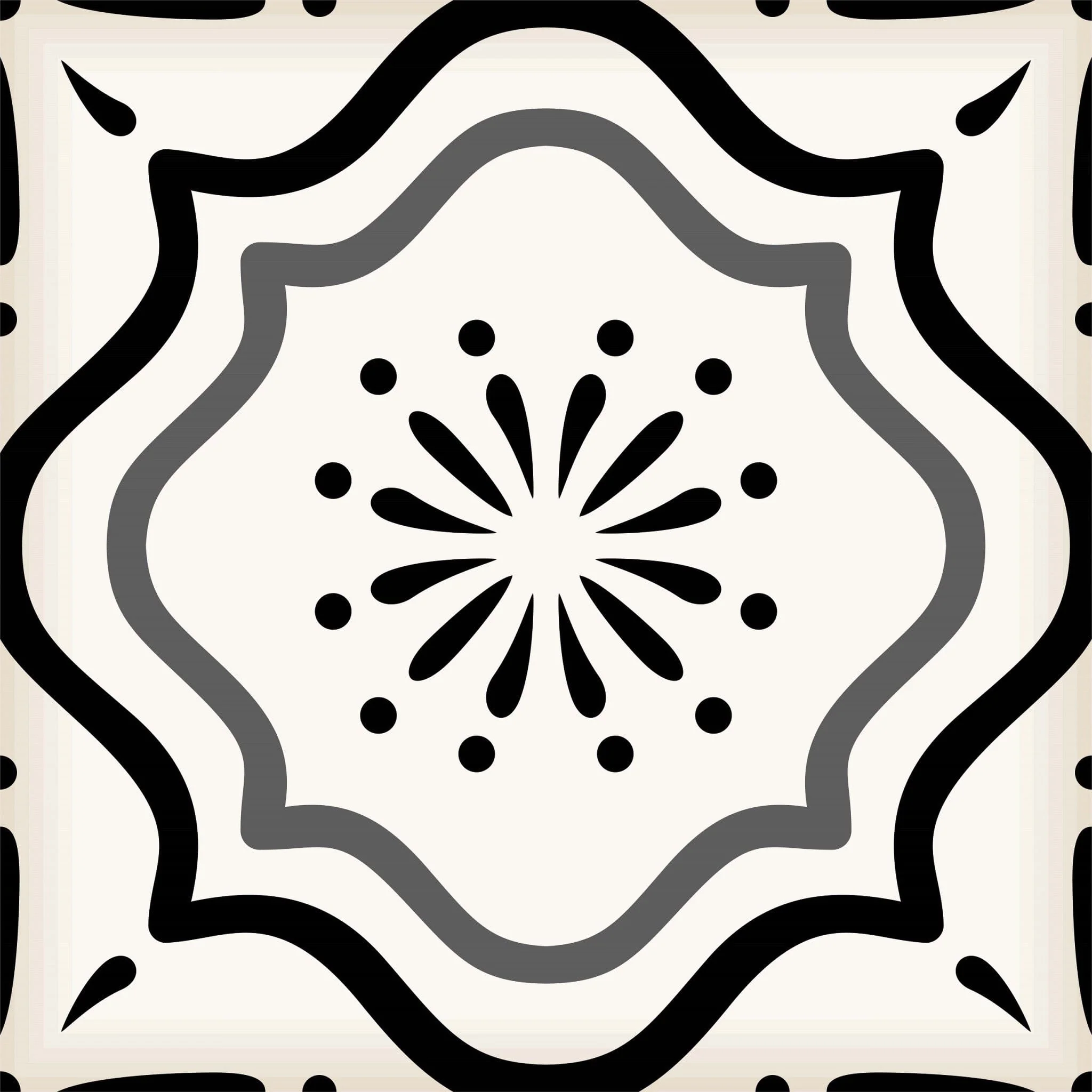 7" X 7" Black And White Mosaic Peel And Stick Removable Tiles - Image 8