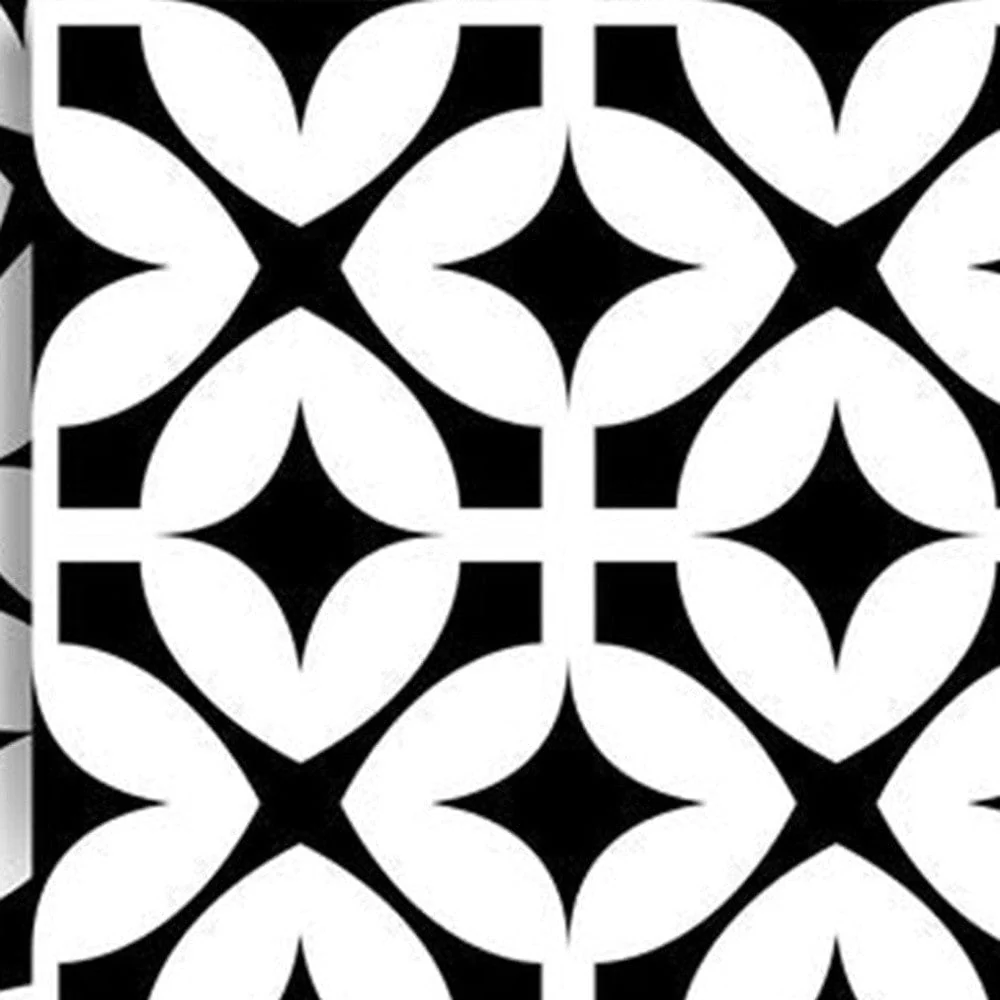 7" X 7" Black and White Pinna Peel and Stick Removable Tiles - Image 2