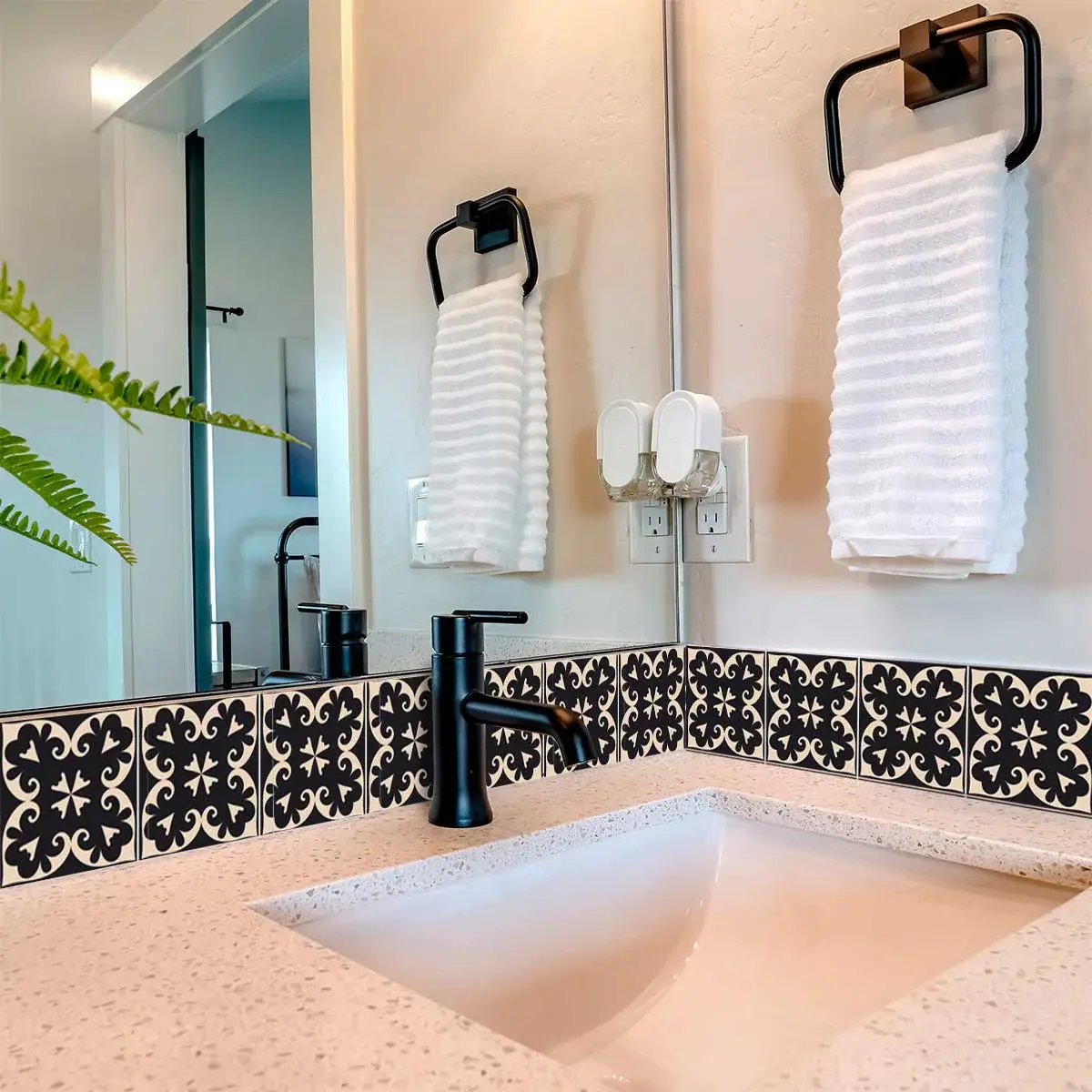7" X 7" Black Sheep Peel And Stick Removable Tiles - Image 5