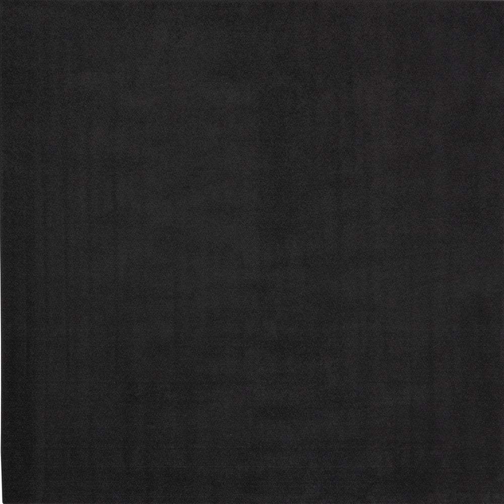 7' X 7' Black Square Non Skid Indoor Outdoor Area Rug - Image 3