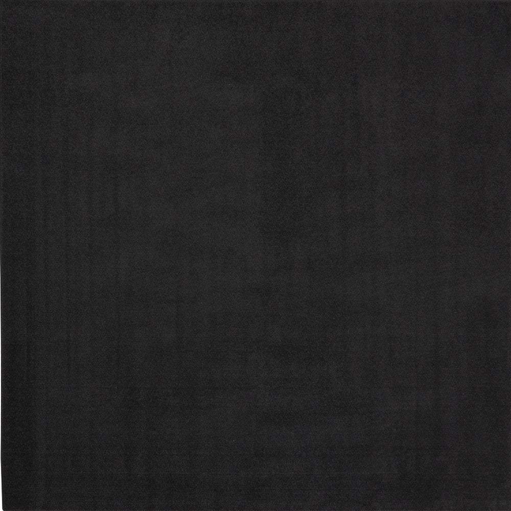 7' X 7' Black Square Non Skid Indoor Outdoor Area Rug - Image 7
