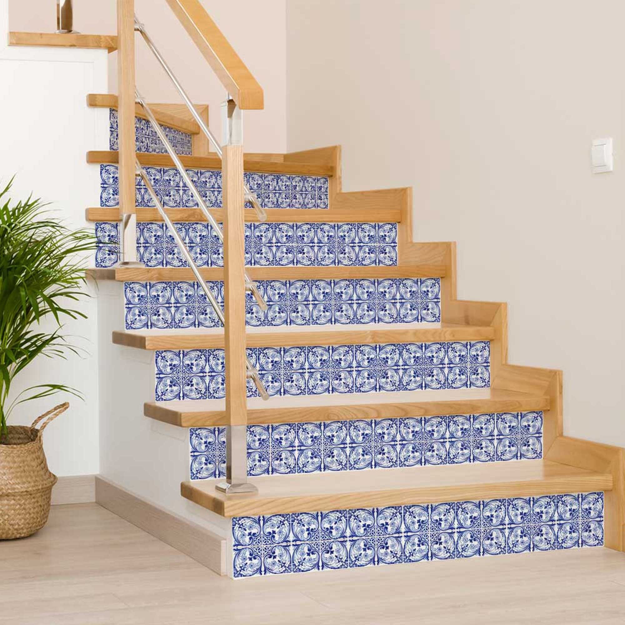 7" X 7" Blue Cloud Peel And Stick Removable Tiles - Image 2