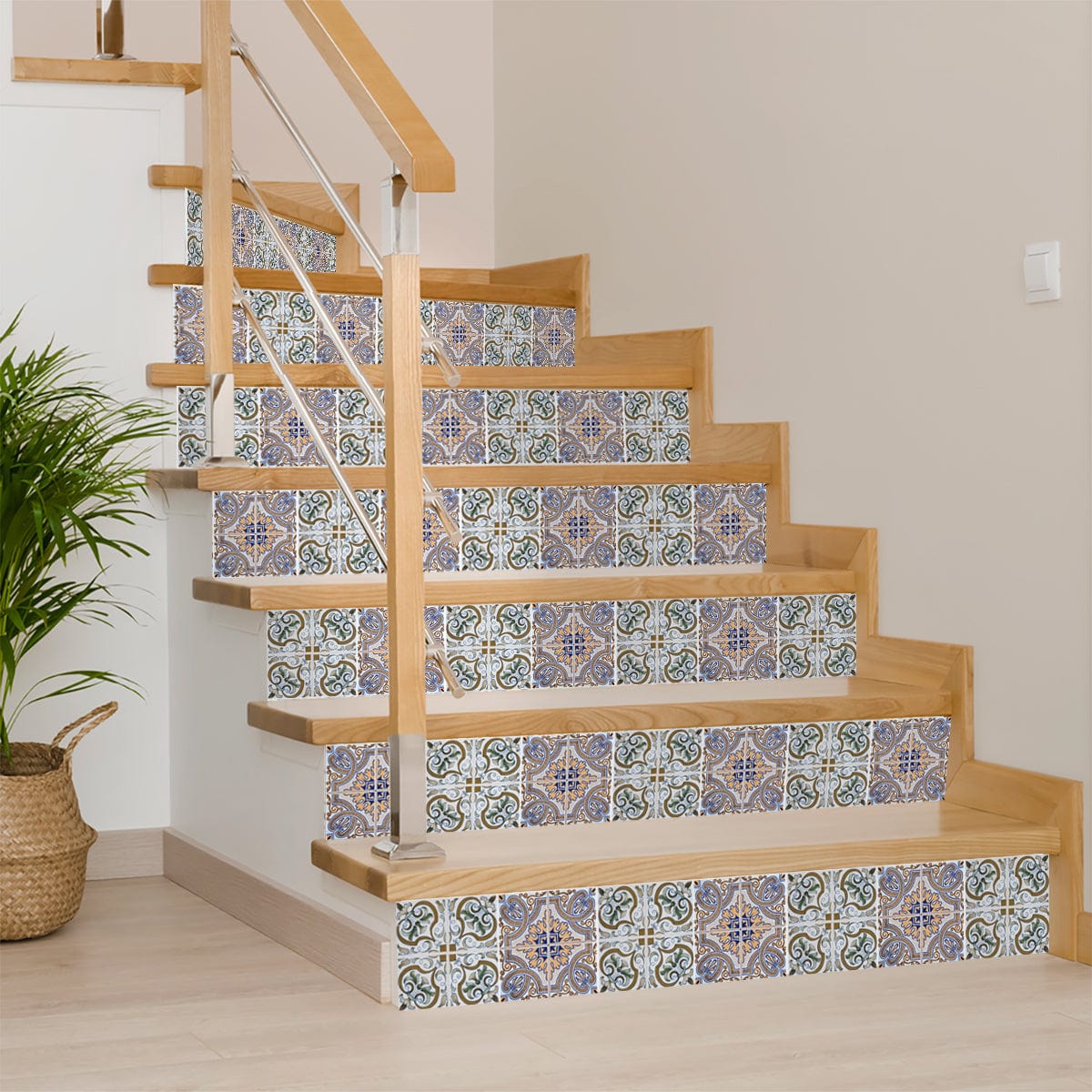 7" X 7" Blue Mia Peel And Stick Removable Tiles - Image 5