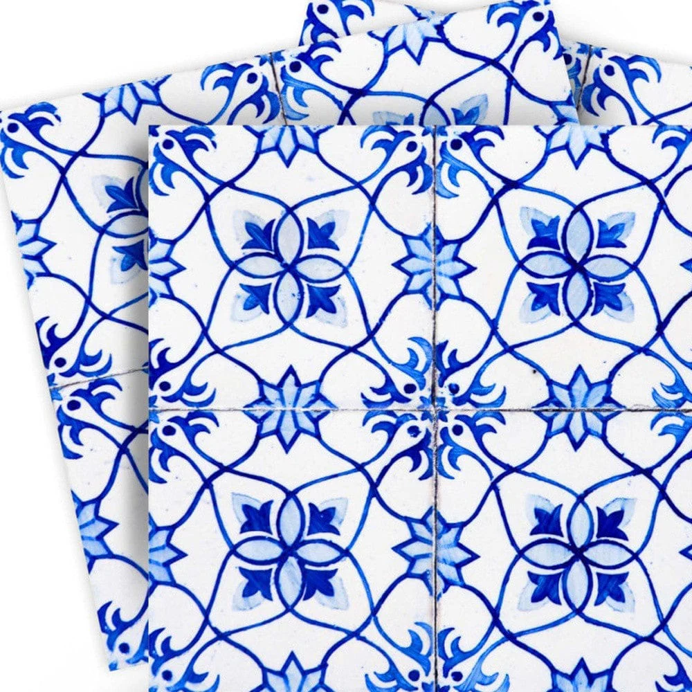 7" X 7" Blue Micro Peel And Stick Removable Tiles - Image 3