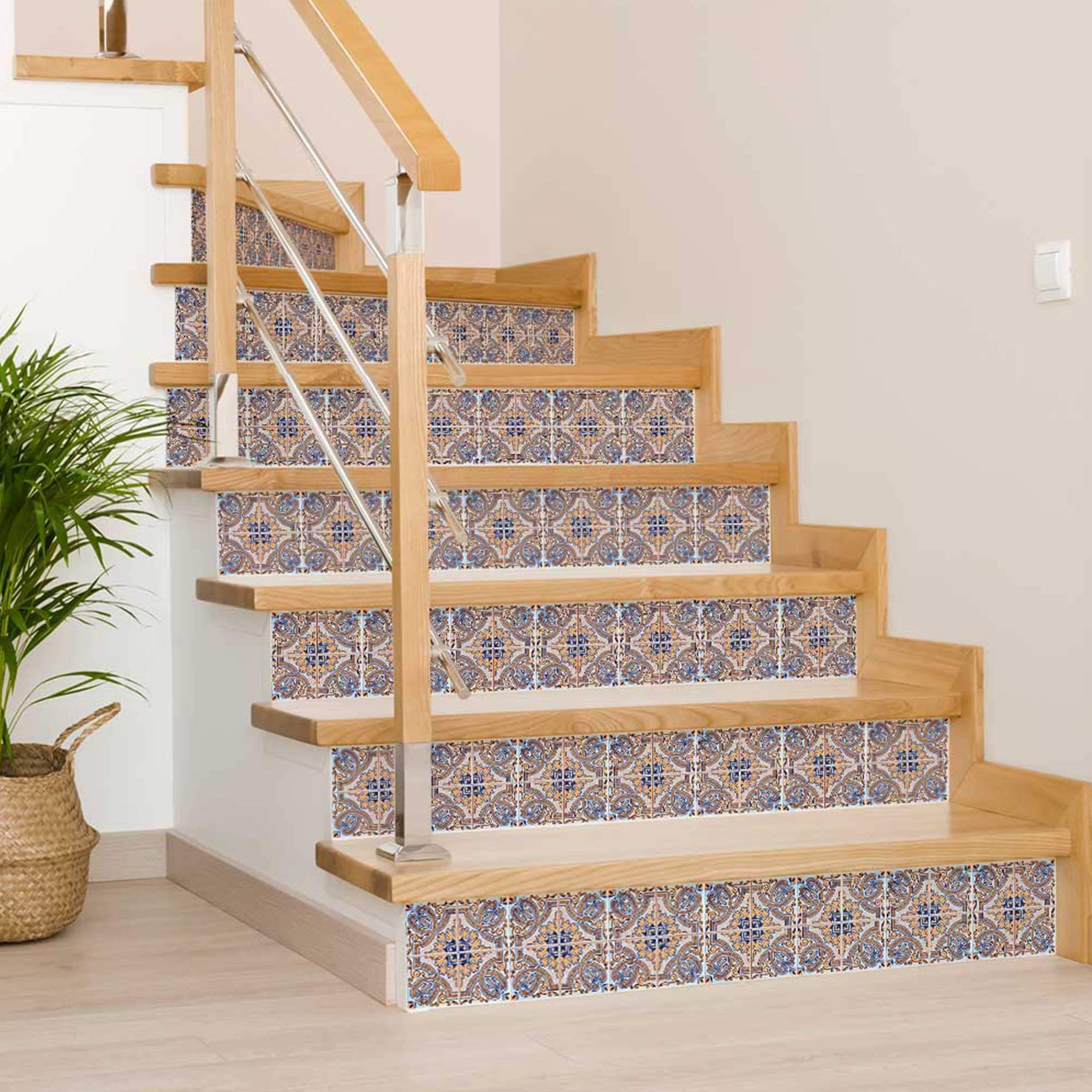 7" X 7" Blue Taupe Nova Removable Peel and Stick Tiles - Image 4