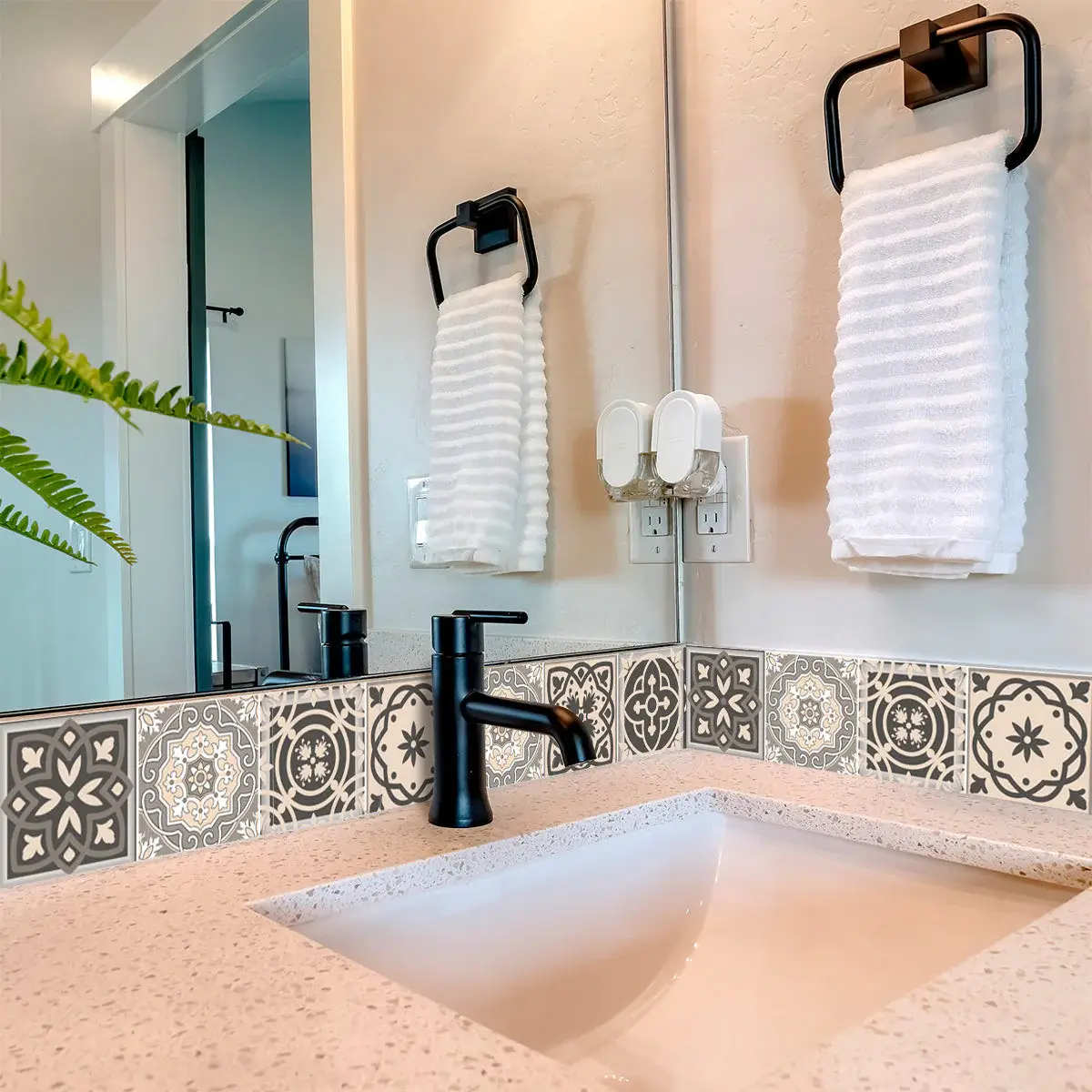 7" X 7" Espresso Brown Mosaic Peel And Stick Removable Tiles - Image 5
