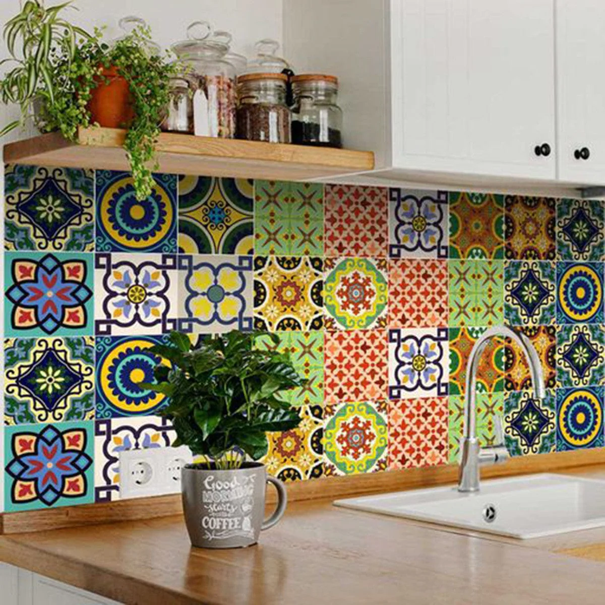 7" X 7" Euro Mosaic Peel and Stick Removable Tiles - Image 4