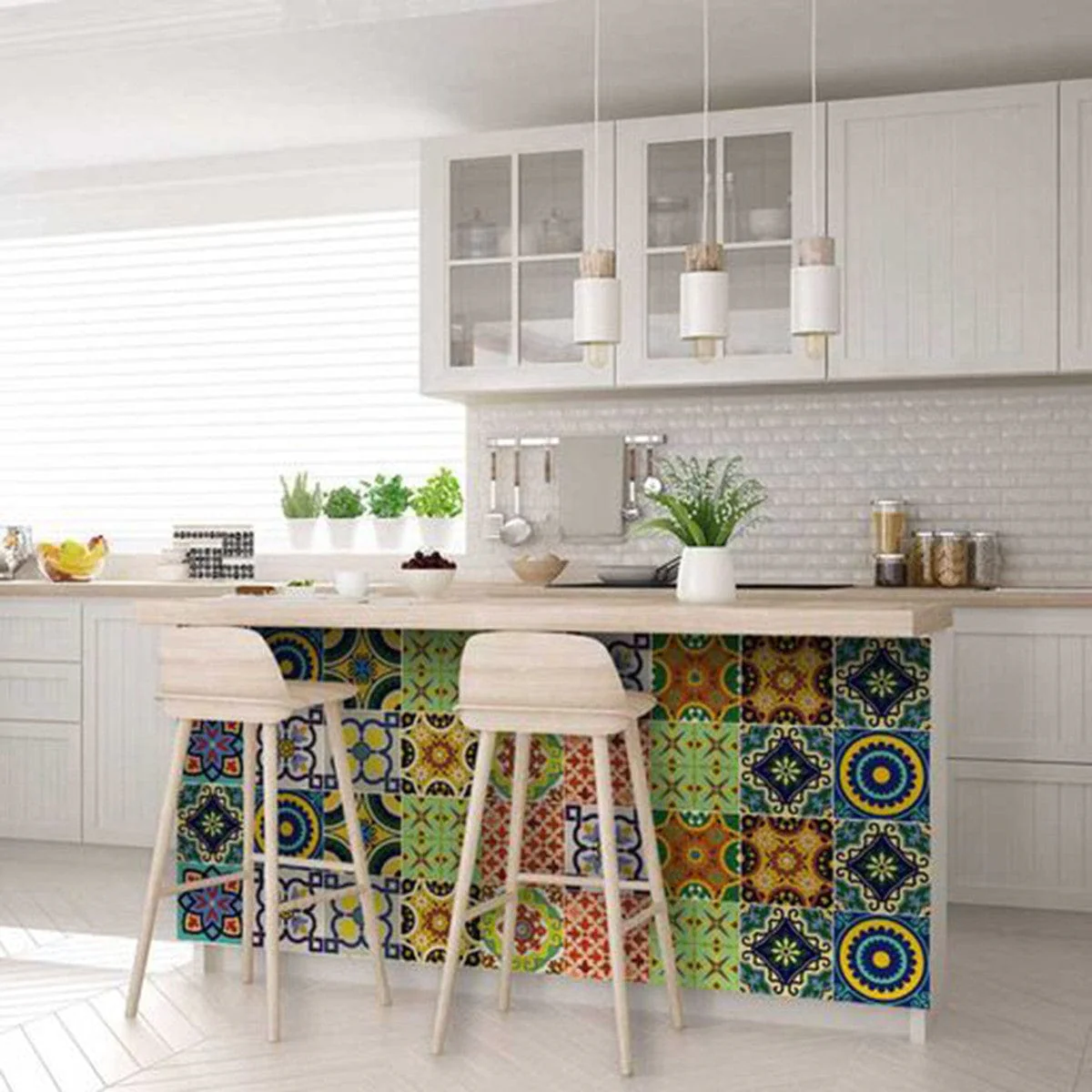 7" X 7" Euro Mosaic Peel and Stick Removable Tiles - Image 8