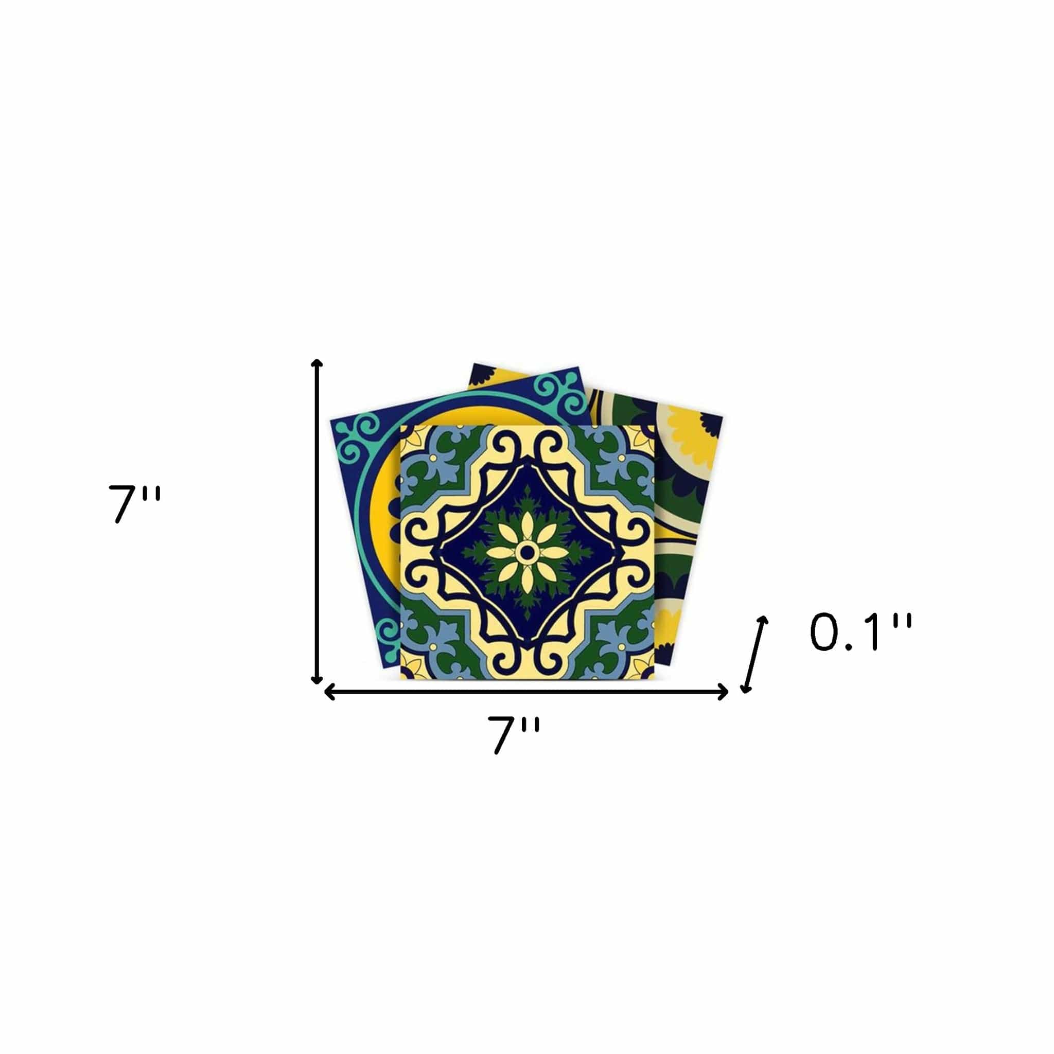 7" X 7" Euro Mosaic Peel and Stick Removable Tiles - Image 9