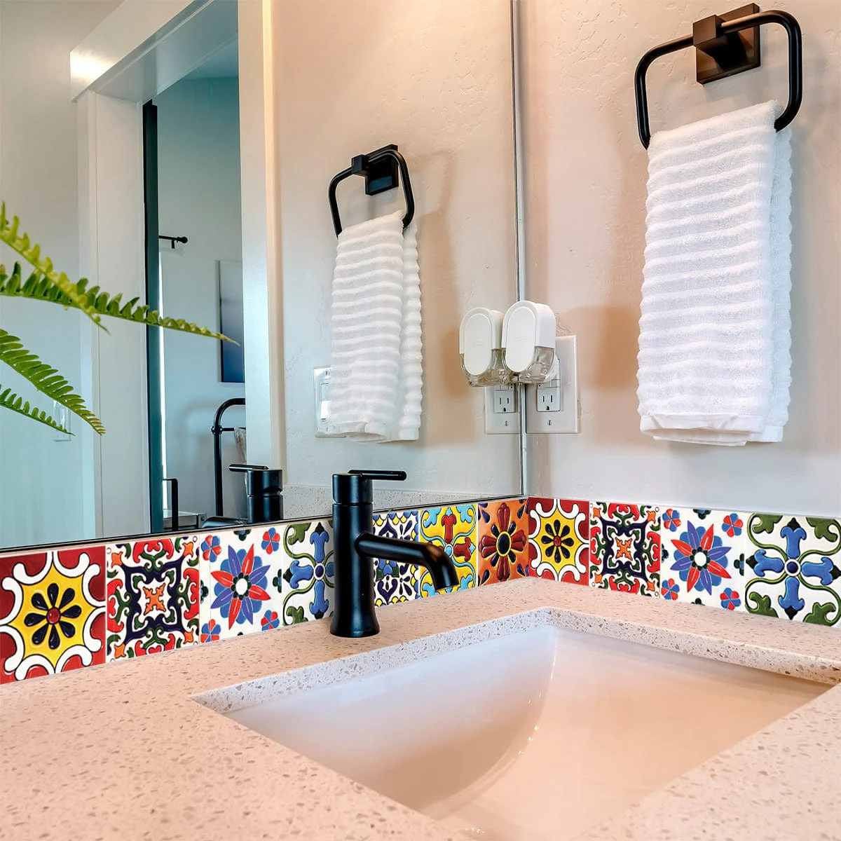 7" X 7" Festival Brights Mosaic Peel And Stick Removable Tiles - Image 7