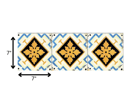 7" x 7" Gold Snowflake Peel and Stick Removable Tiles - Image 8
