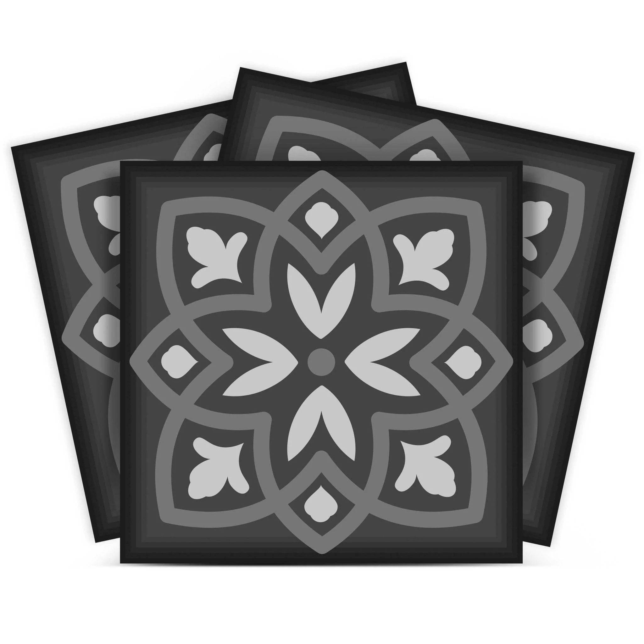 7" X 7" Gray and White Multi  Peel and Stick Removable Tiles - Image 3