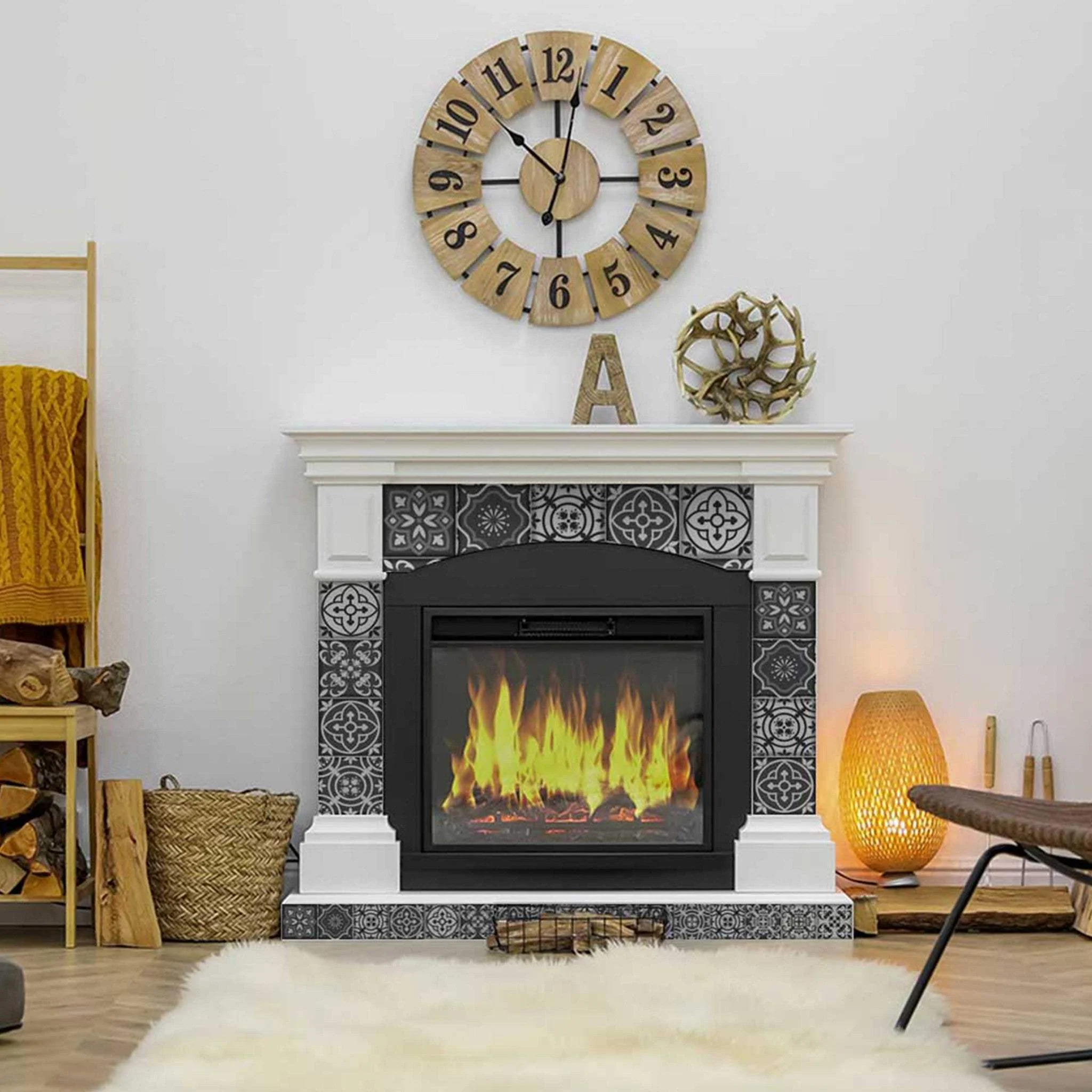 7" X 7" Gray and White Multi  Peel and Stick Removable Tiles - Image 7
