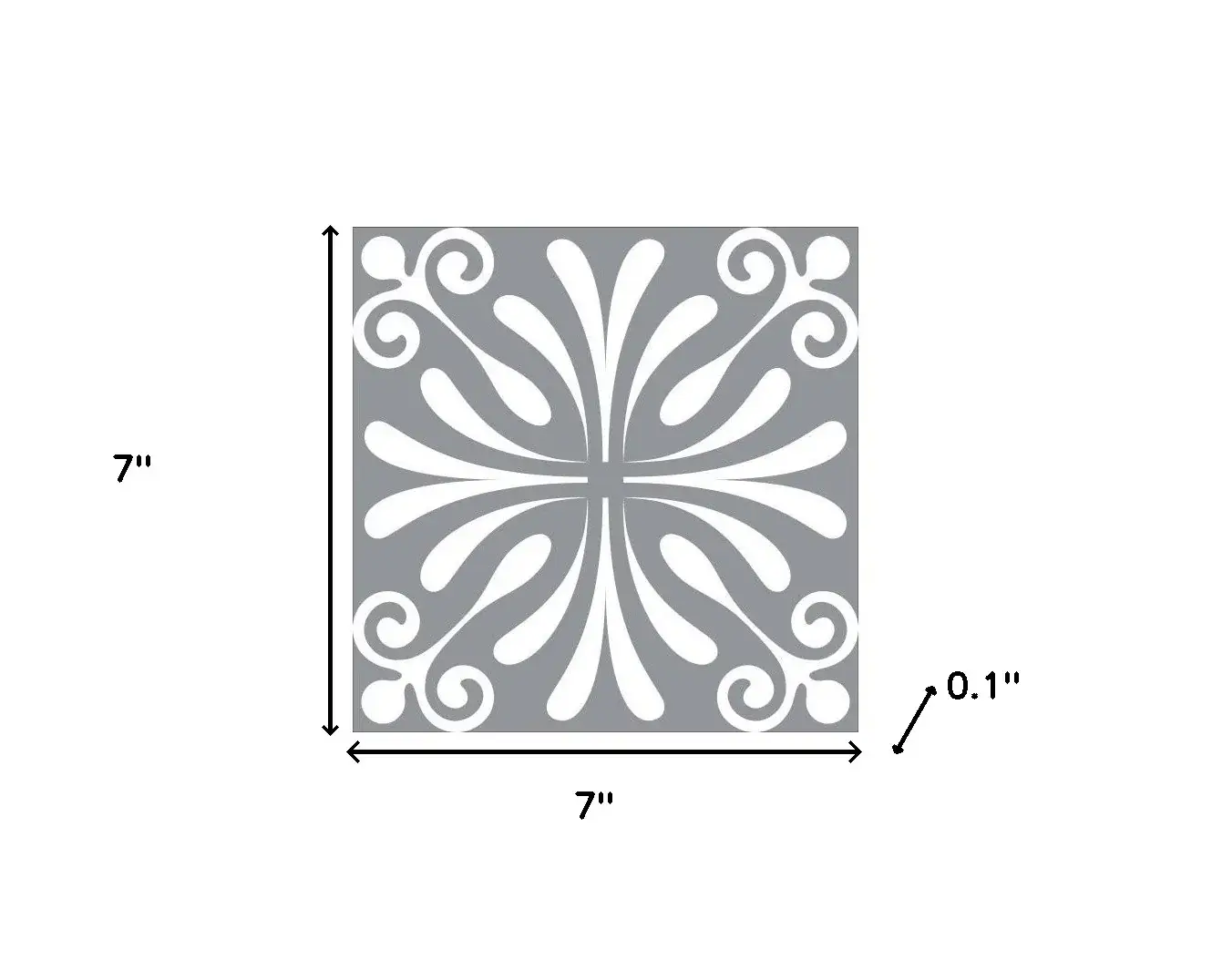7" X 7" Gray And White Spire Peel And Stick Removable Tiles - Image 9