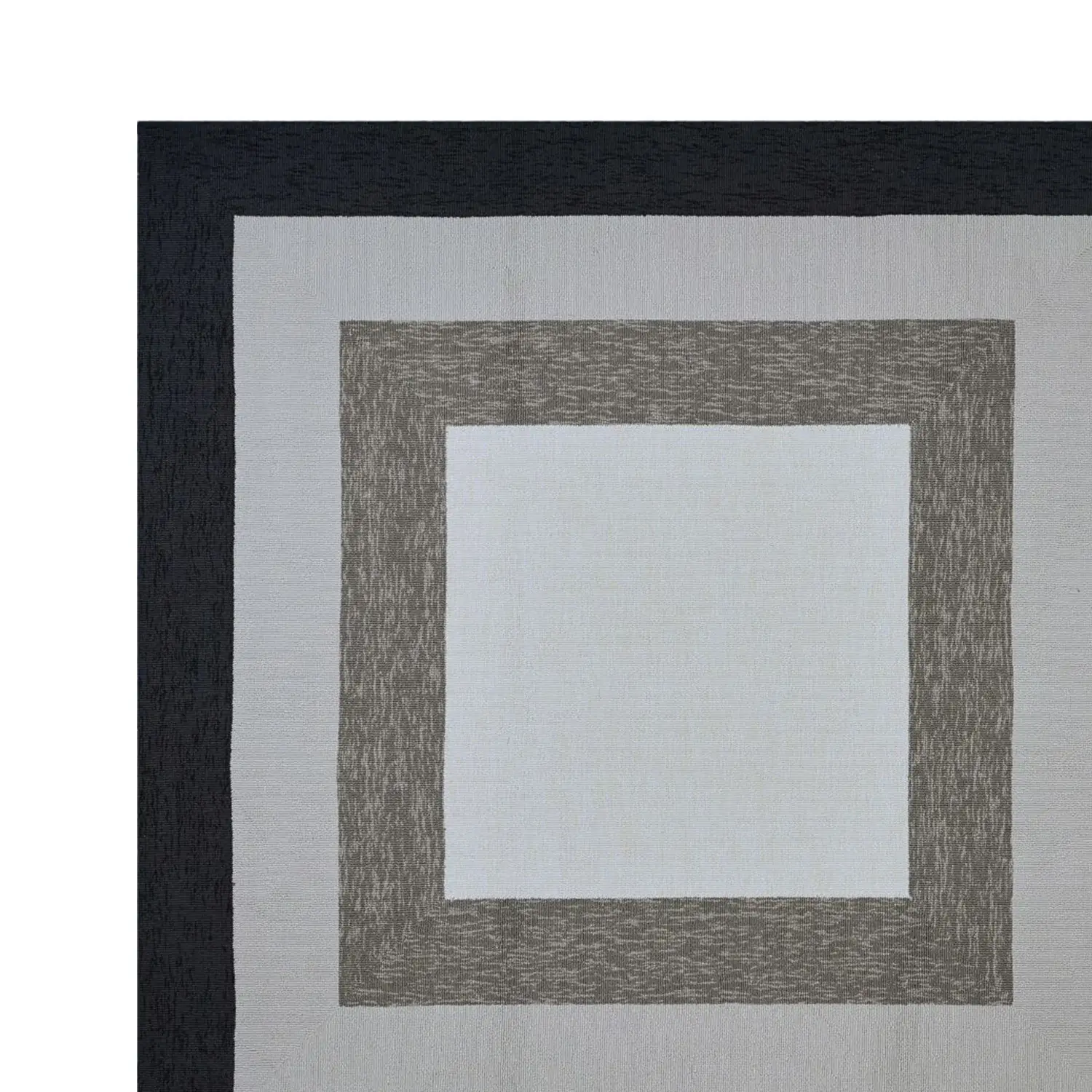 7' X 7' Gray Geometric Hand Hooked Area Rug - Image 5