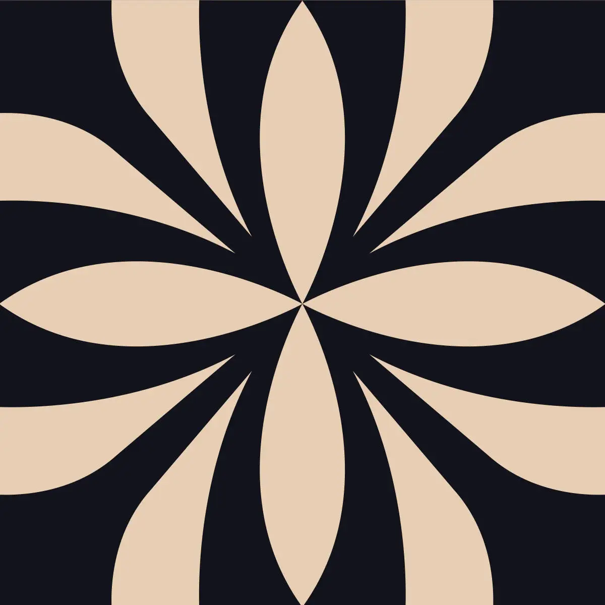 7" X 7" Intertwined Black And Cream Peel And Stick Removable Tiles - Image 4