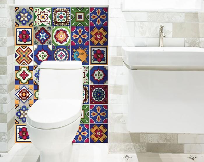 7" x 7" Mediterra Celestial Mosaic Peel and Stick Removable Tiles - Image 6
