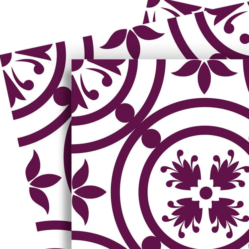 7" X 7" Merlot Lisa Removable Peel and Stick Tiles - Image 2