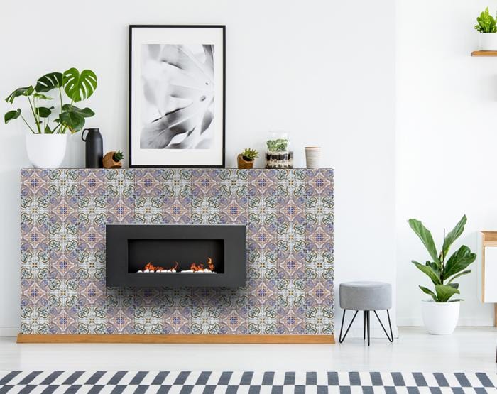 7" X 7" Muted Pastel Scroll Peel And Stick Tiles - Image 5