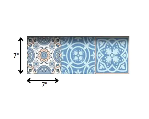 7" X 7" Ocean Blue Mosaic Peel And Stick Removable Tiles - Image 9