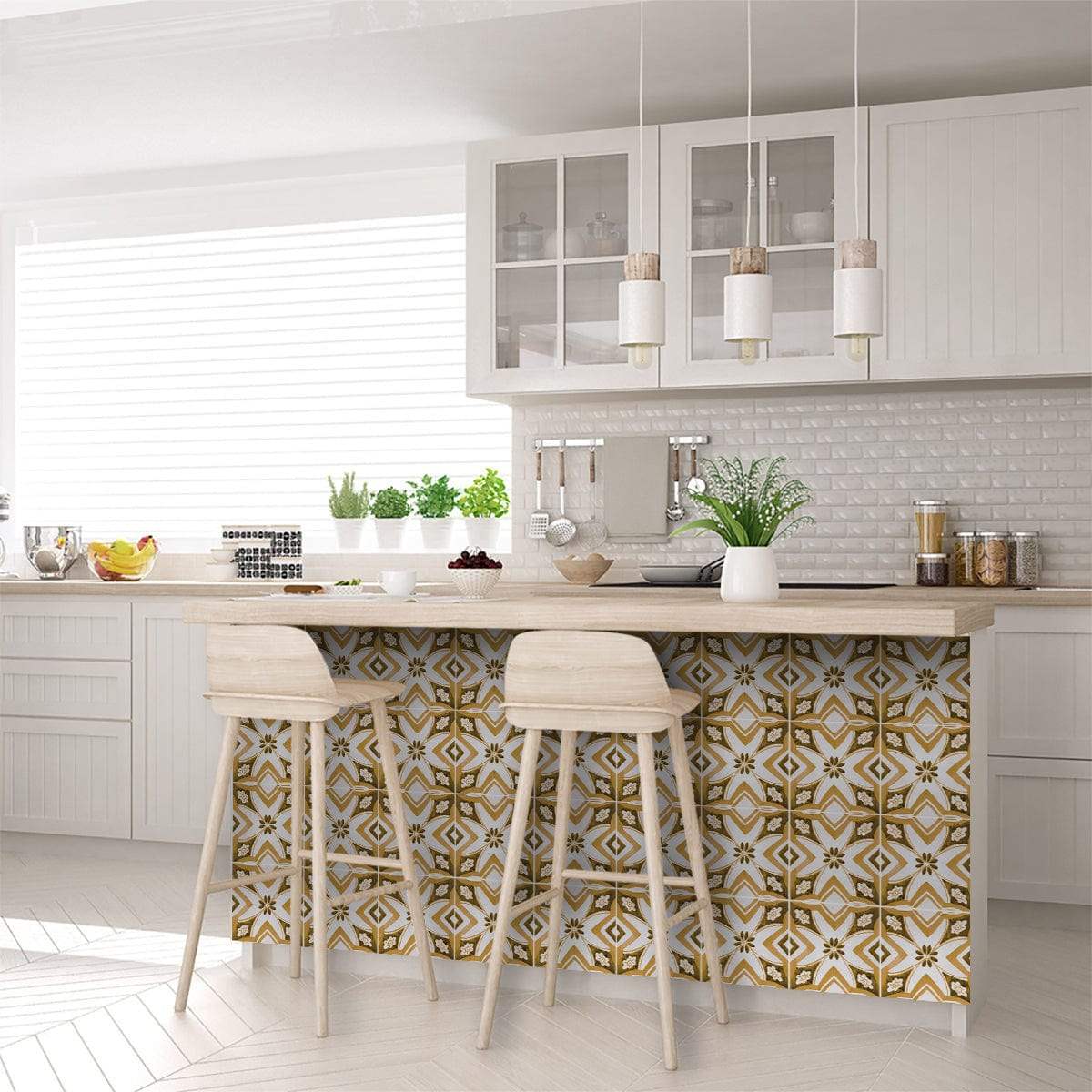 7" x 7" Papaya Peel and Stick Removable Tiles - Image 7