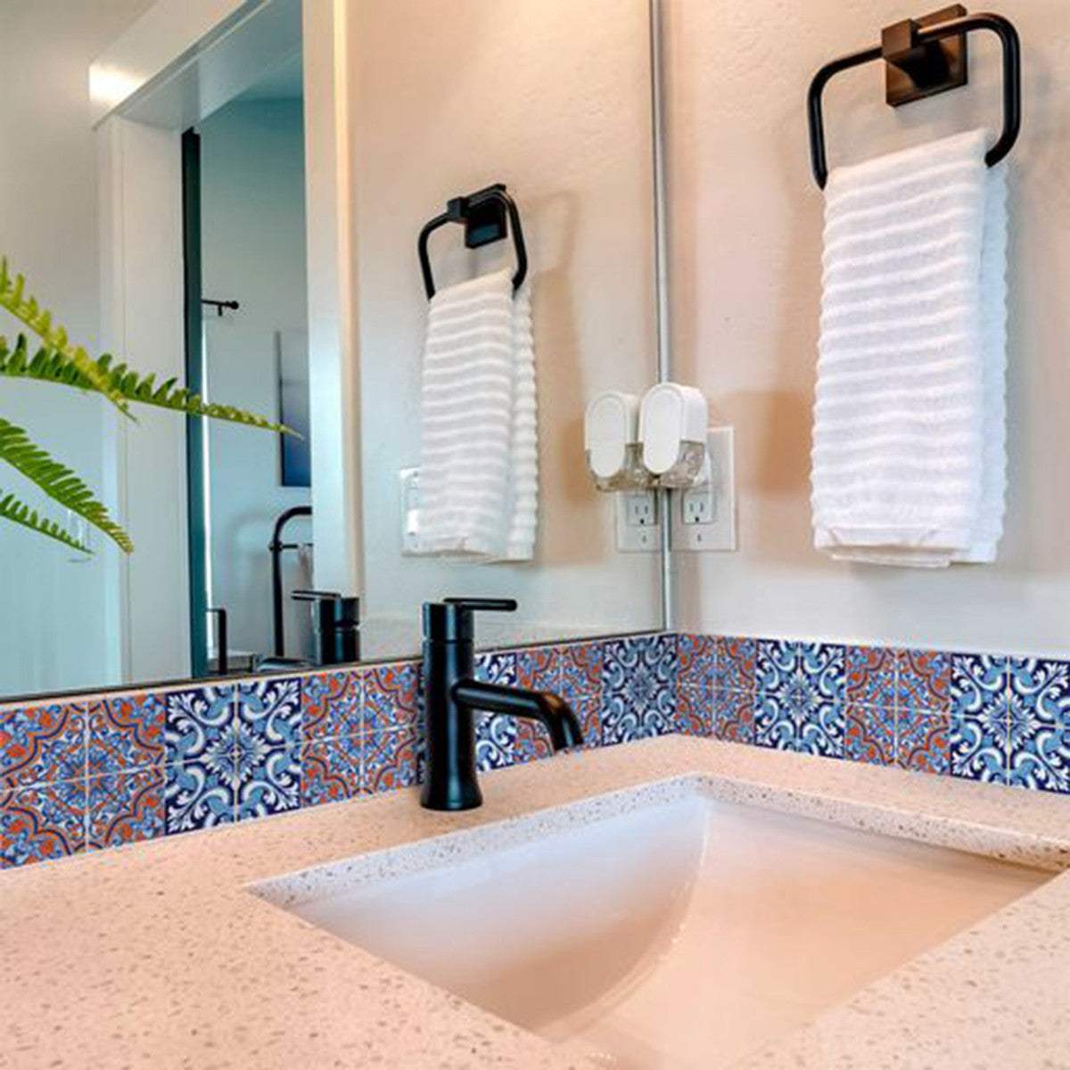 7" X 7" Prima Blue Peel And Stick Removable Tiles - Image 7
