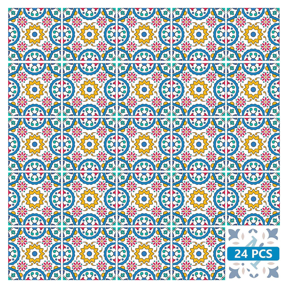 7" X 7" Raffia Gia  Removable Peel and Stick Tiles - Image 2