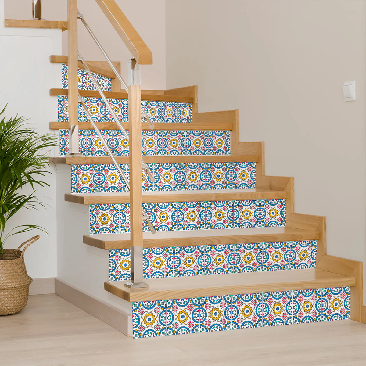 7" X 7" Raffia Gia  Removable Peel and Stick Tiles - Image 6