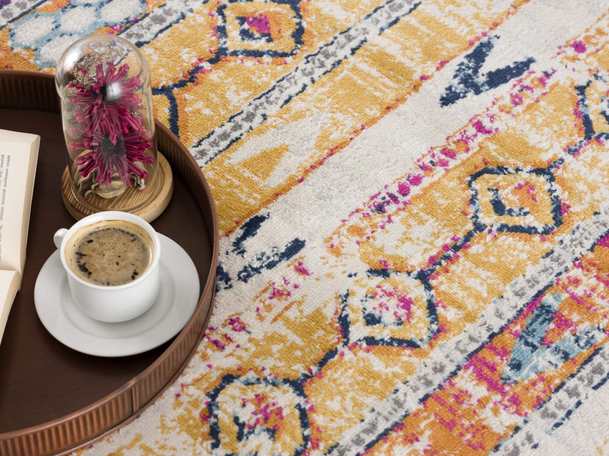 8' X 10' Gold and Ivory Southwestern Area Rug - Image 8