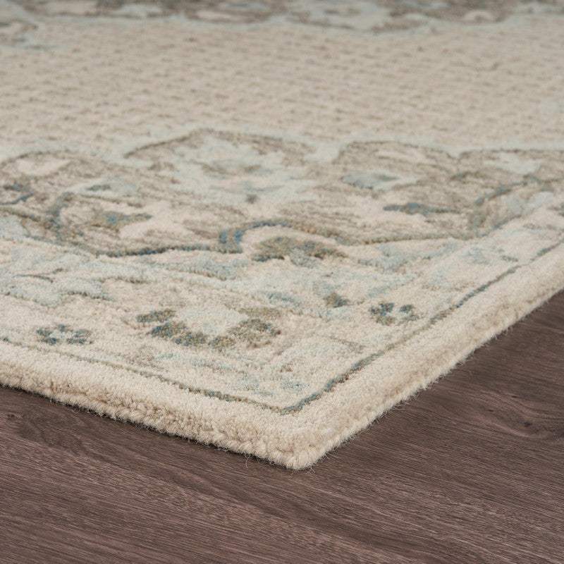 8' X 10' Ivory Wool Handmade Area Rug - Image 7