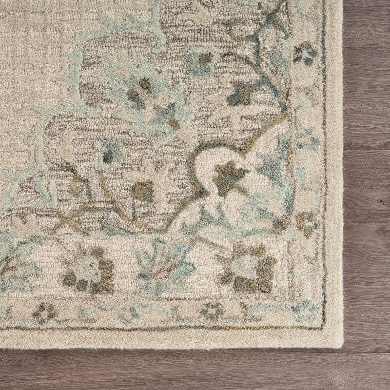 8' X 10' Ivory Wool Handmade Area Rug - Image 9