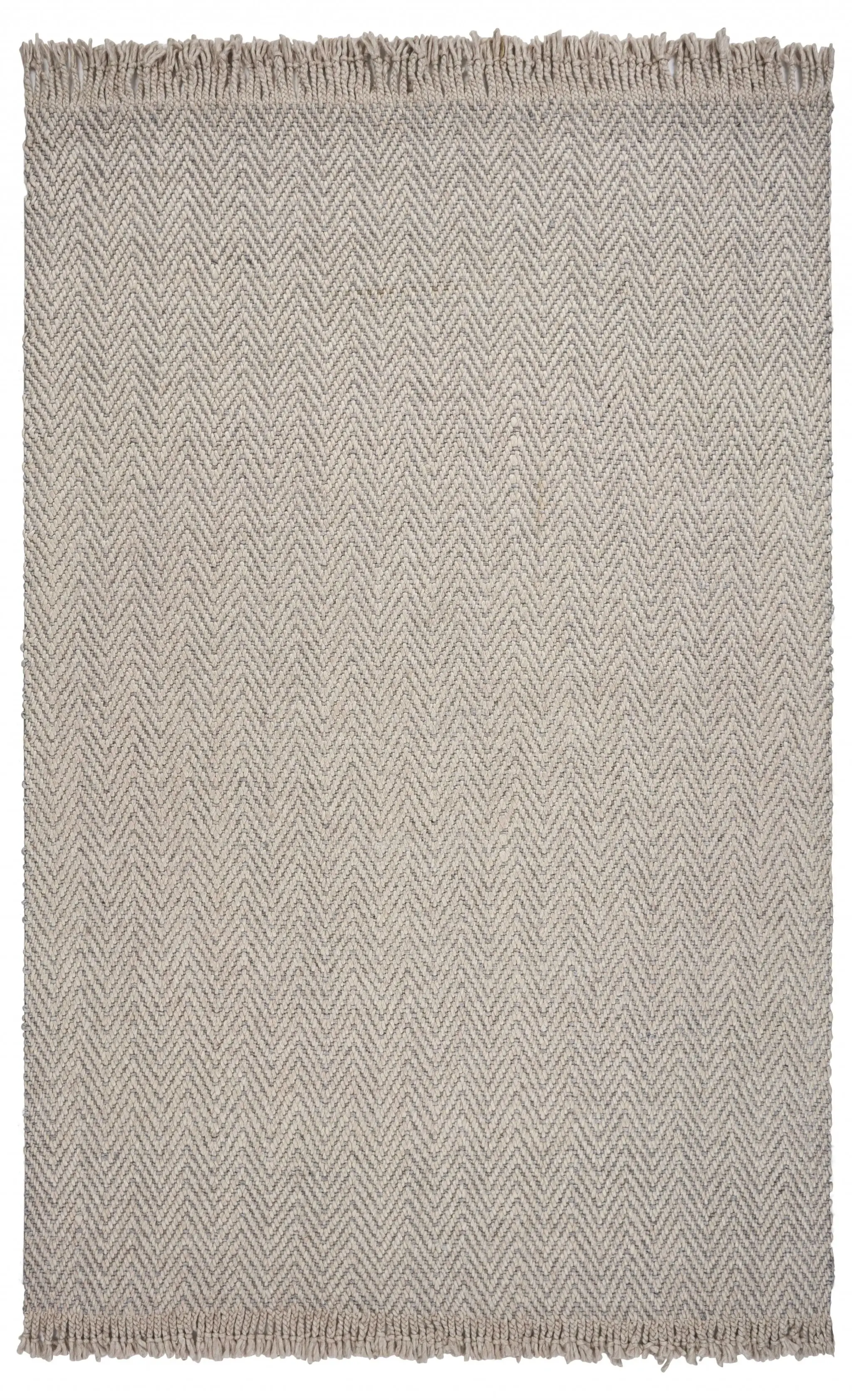 8' X 10' Oatmeal Beige Hand Woven Herringbone Indoor Area Rug - Image 2