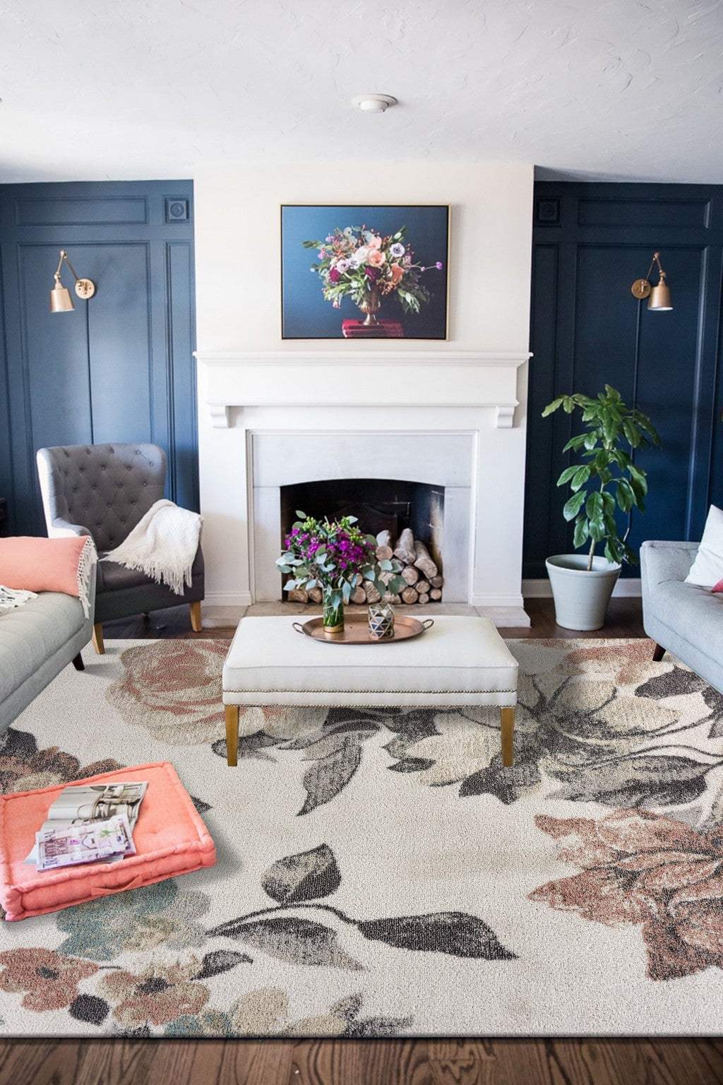 8' X 10' Pink and Ivory Area Rug - Image 9