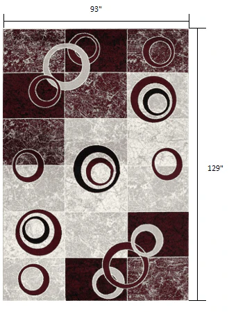 8' X 10' Red Abstract Dhurrie Area Rug - Image 3
