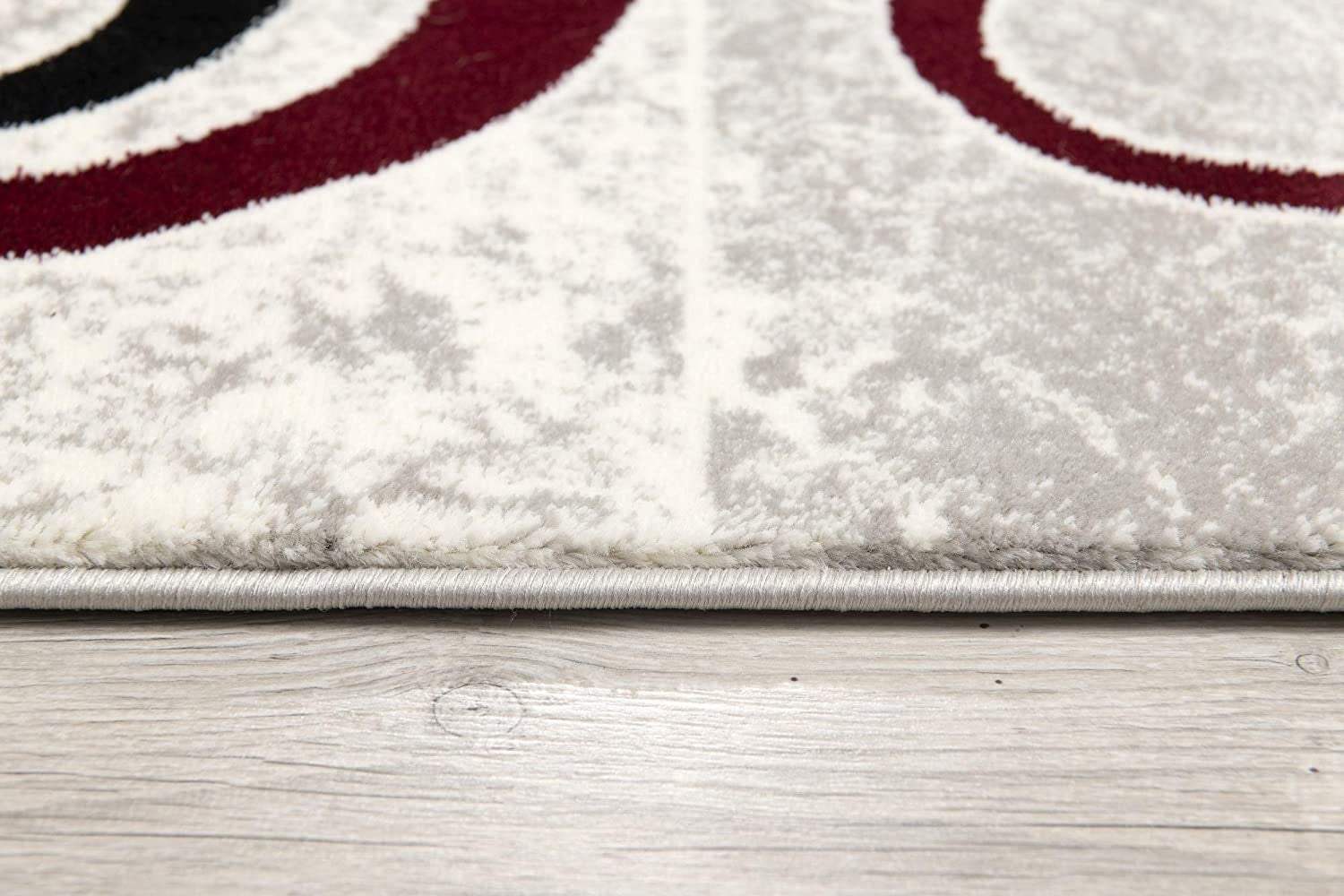 8' X 10' Red Abstract Dhurrie Area Rug - Image 6