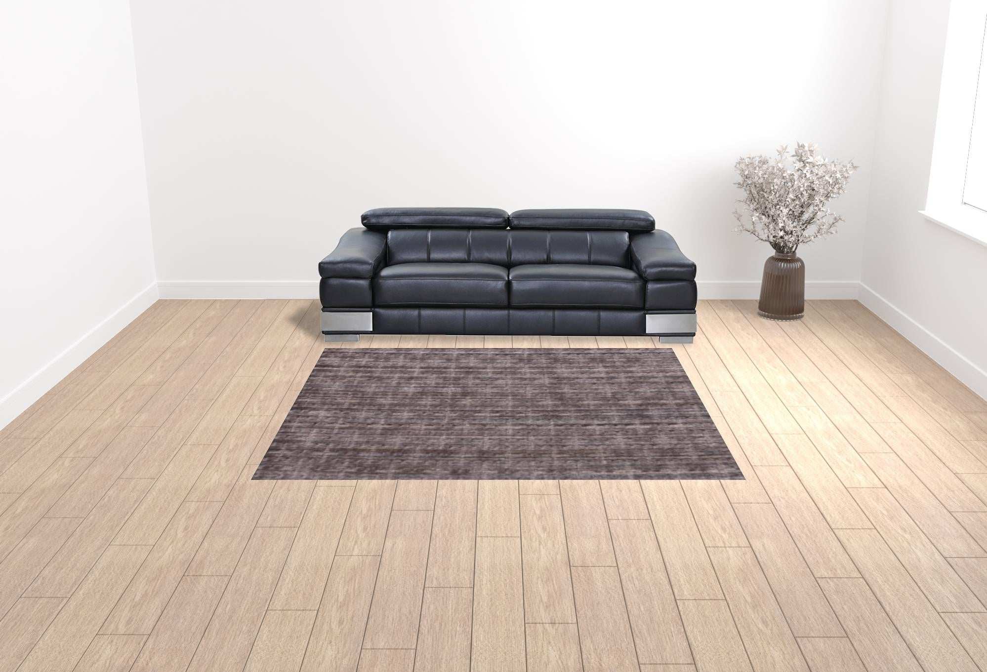 8' X 10' Rust And Tan Ombre Hand Loomed Area Rug - Image 2