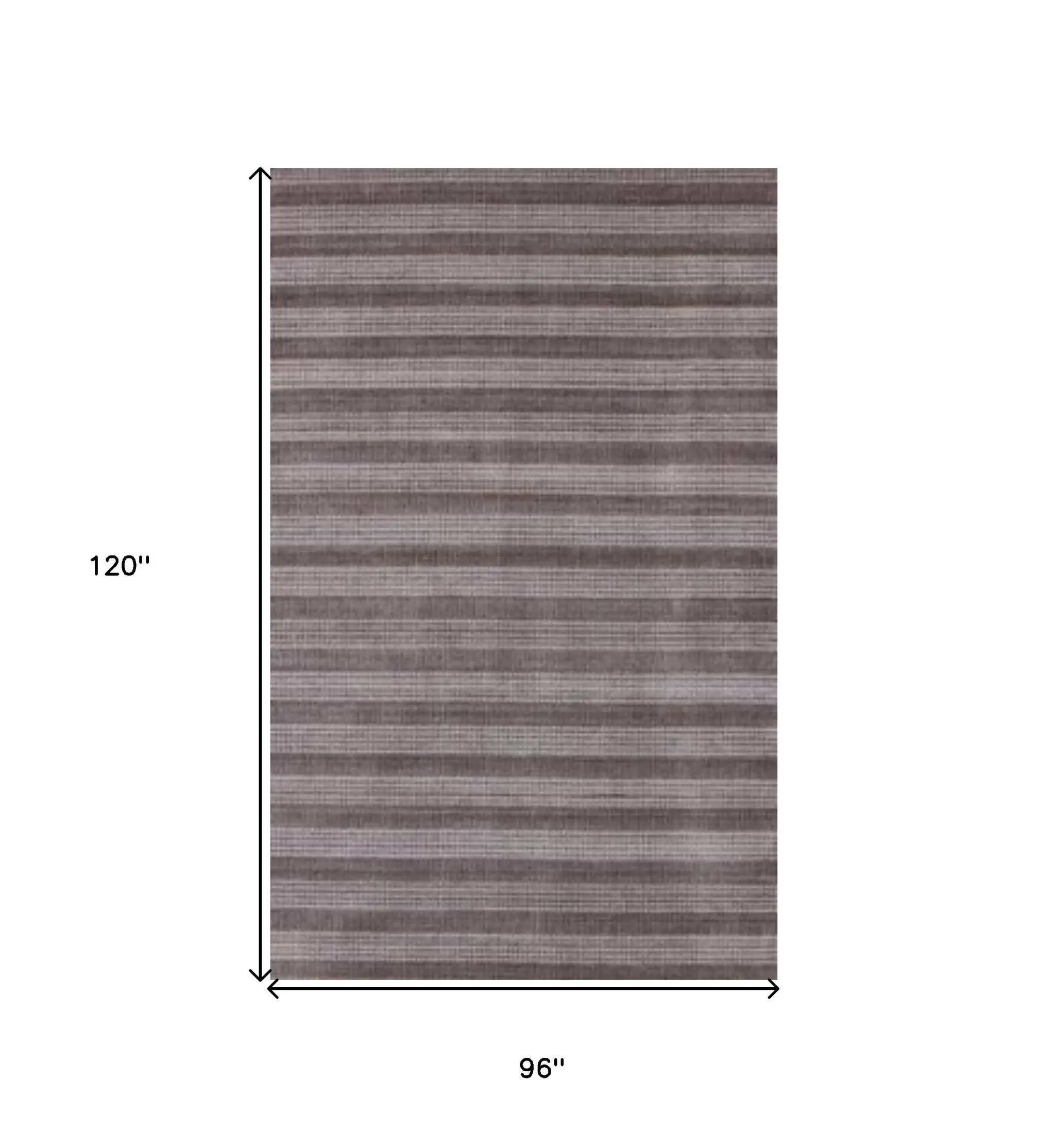 8' X 10' Rust And White Hand Loomed Area Rug - Image 3