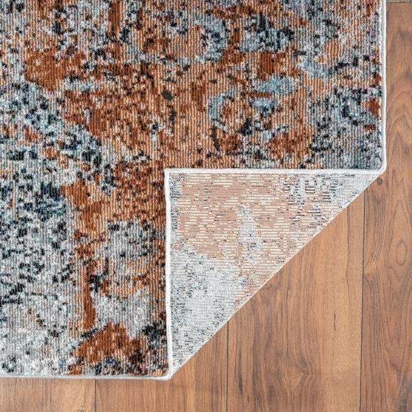 8' X 10' Rustic Brown Abstract Area Rug - Image 2