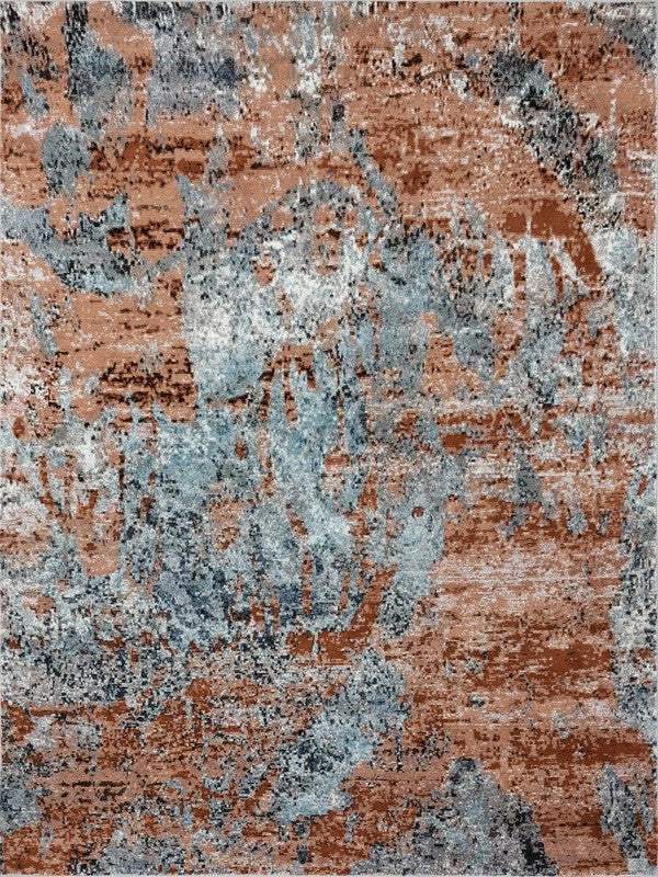 8' X 10' Rustic Brown Abstract Area Rug - Image 6