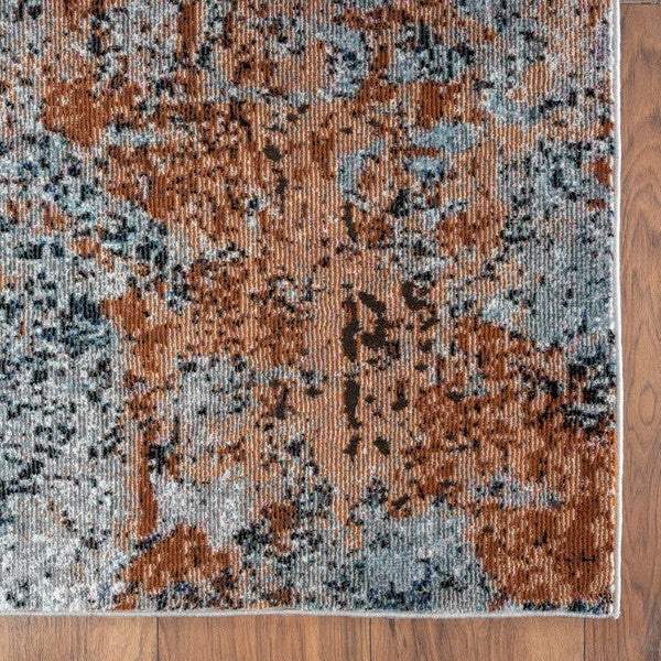 8' X 10' Rustic Brown Abstract Area Rug - Image 8