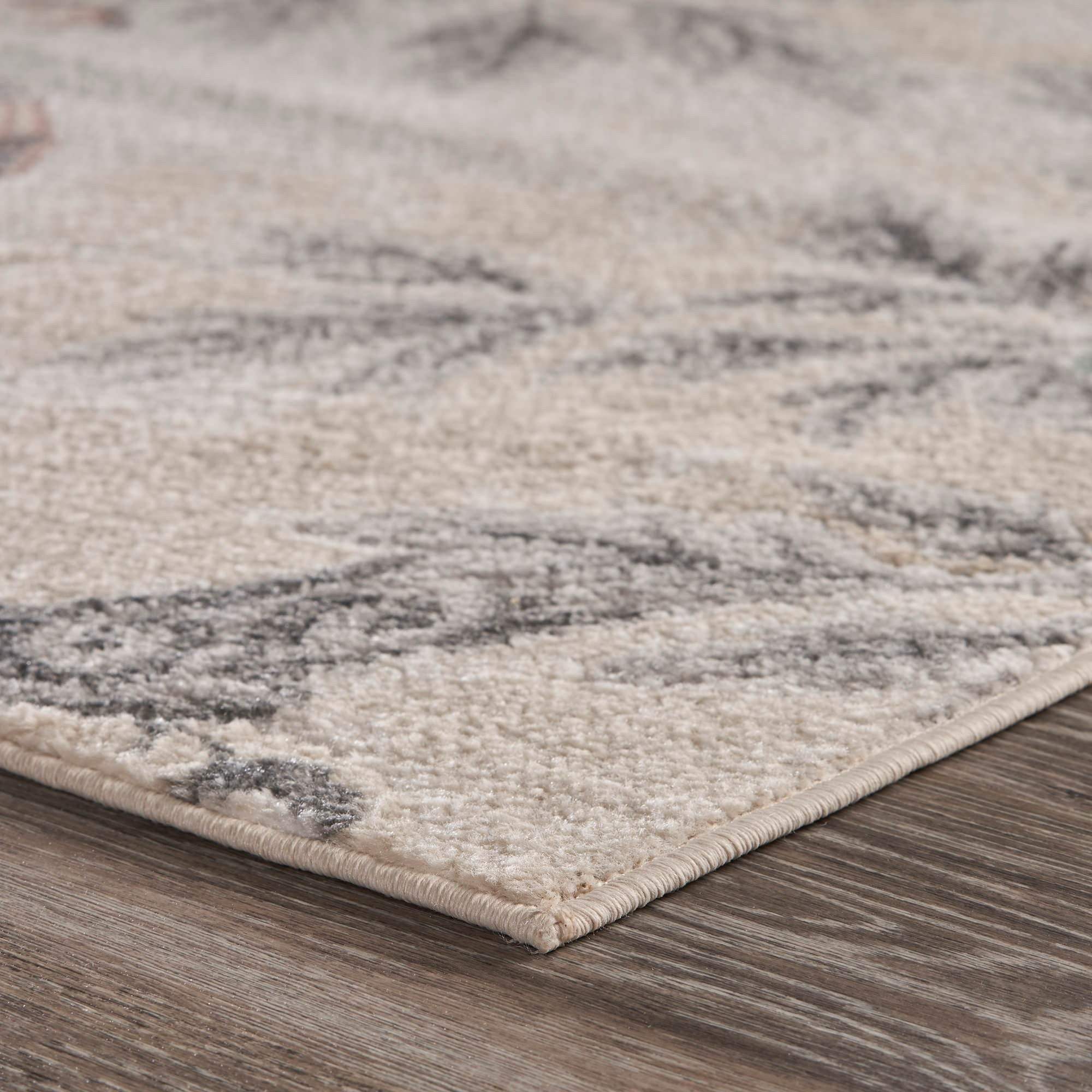 8' X 10' Soft Beige Birds and Trees Area Rug - Image 9