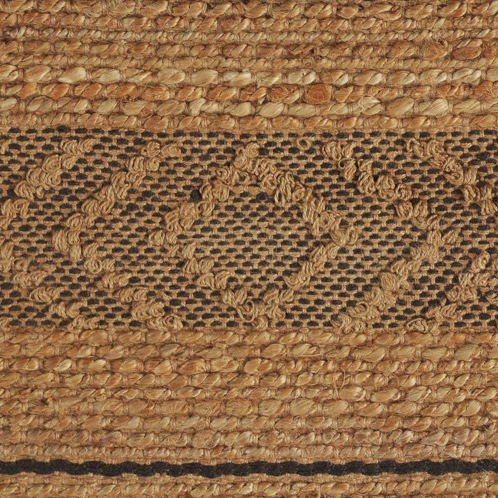 8' X 10' Tan and Gray Bohemian Striped Area Rug - Image 7
