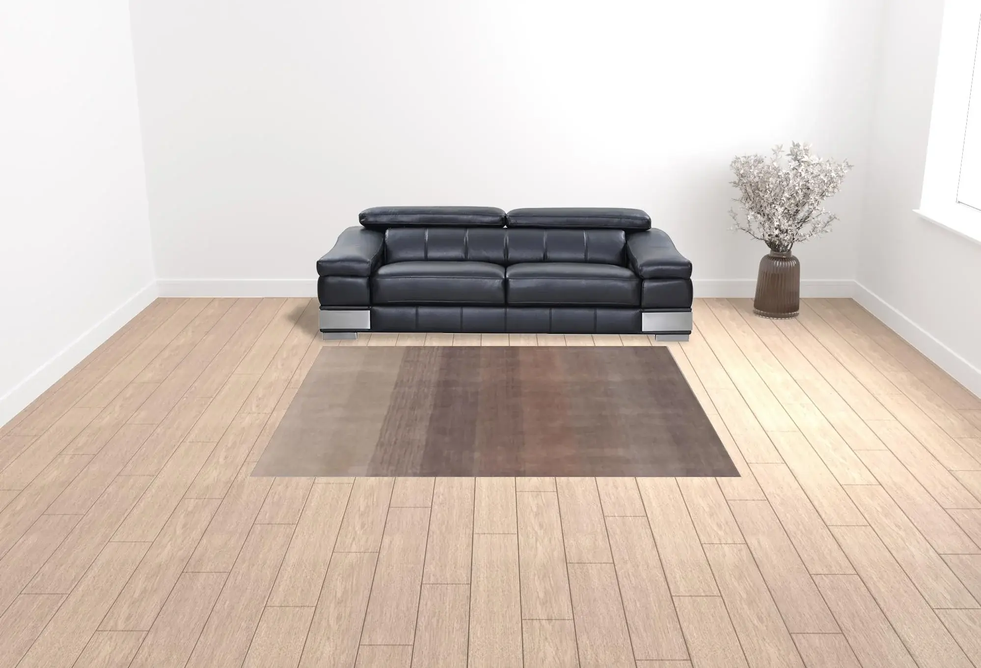 8' X 10' Violet And Brown Hand Loomed Area Rug - Image 2