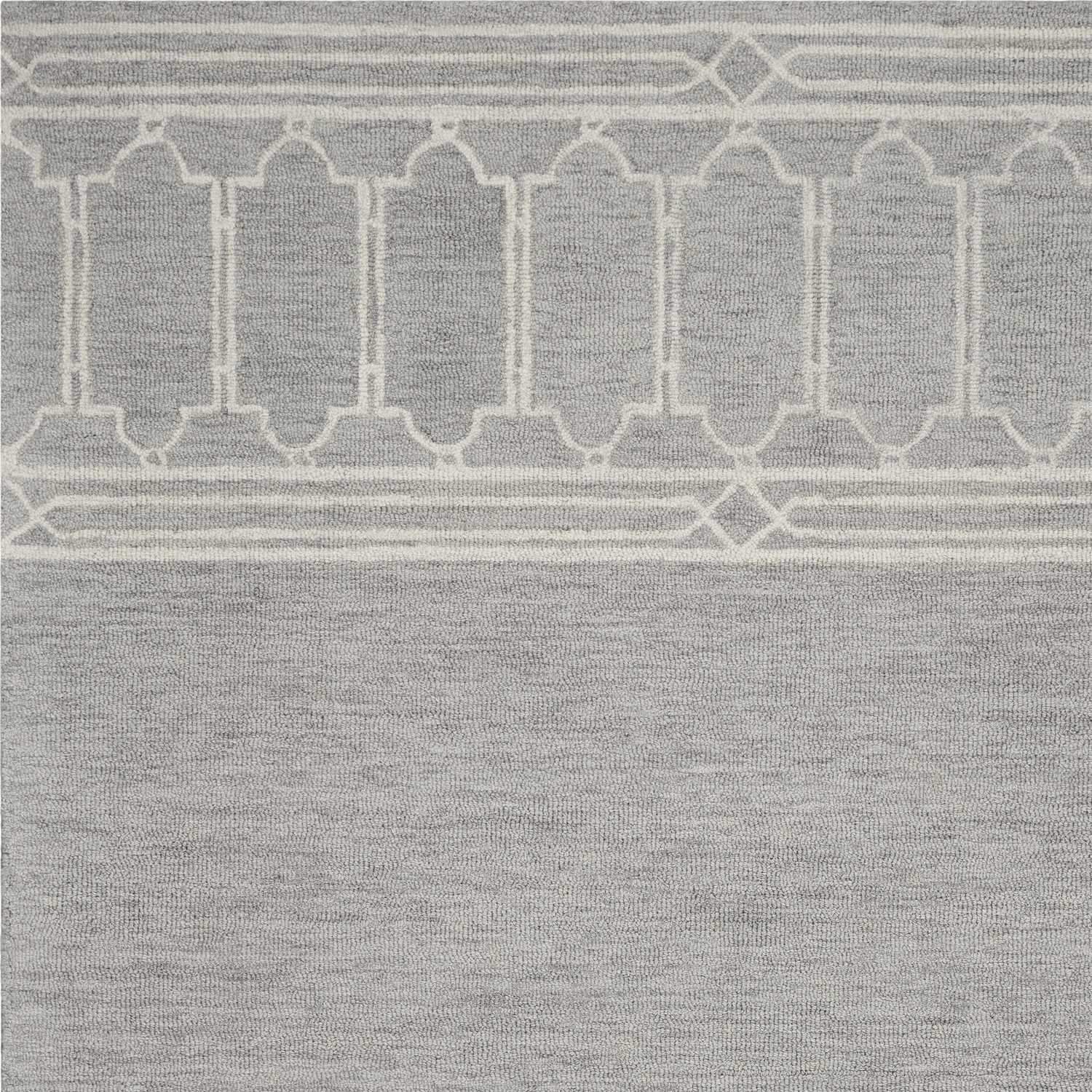 8' X 10'  Wool Grey Area Rug - Image 6