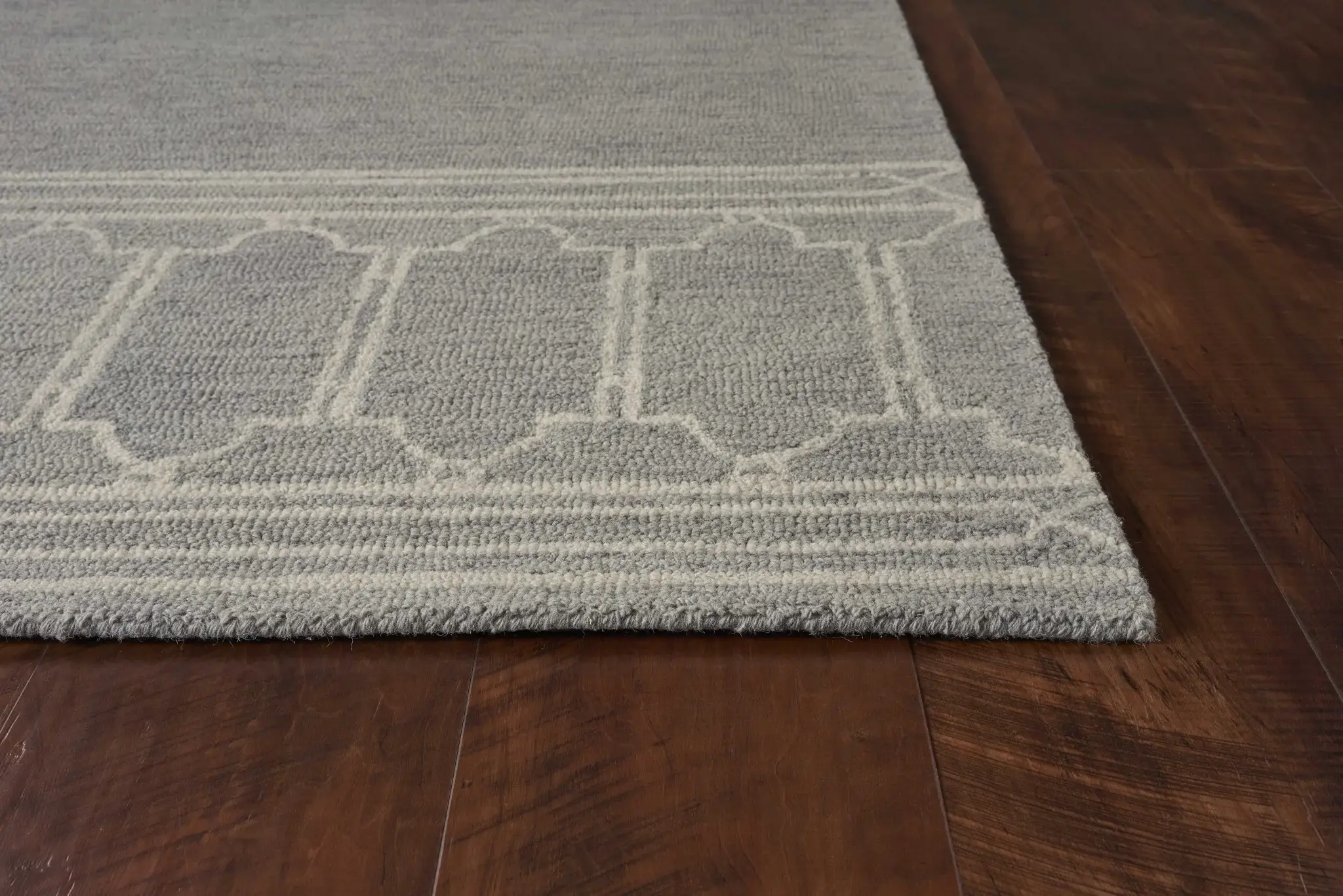 8' X 10'  Wool Grey Area Rug - Image 8