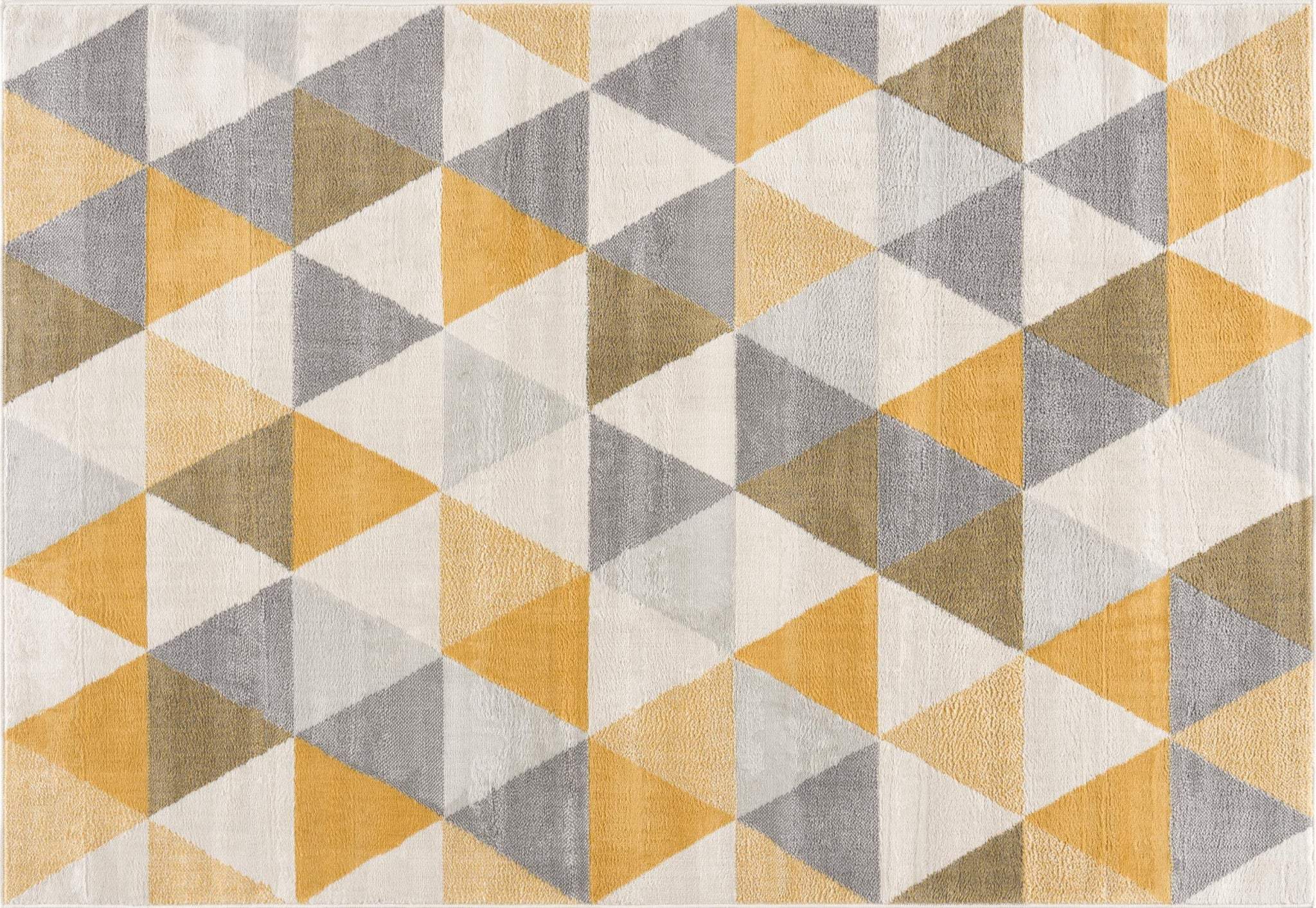 8' X 10' Yellow and Ivory Geometric Area Rug - Image 2