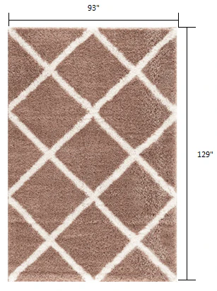 8' X 11' Beige Geometric Area Rug - Image 3