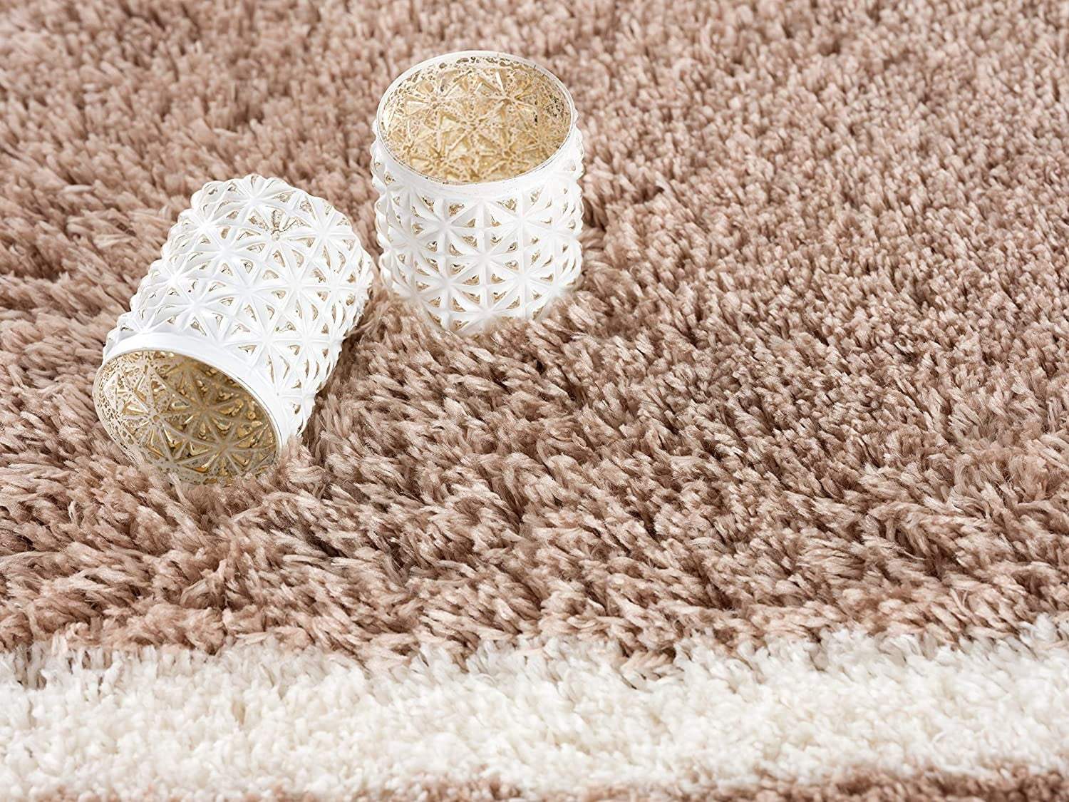8' X 11' Beige Geometric Area Rug - Image 5
