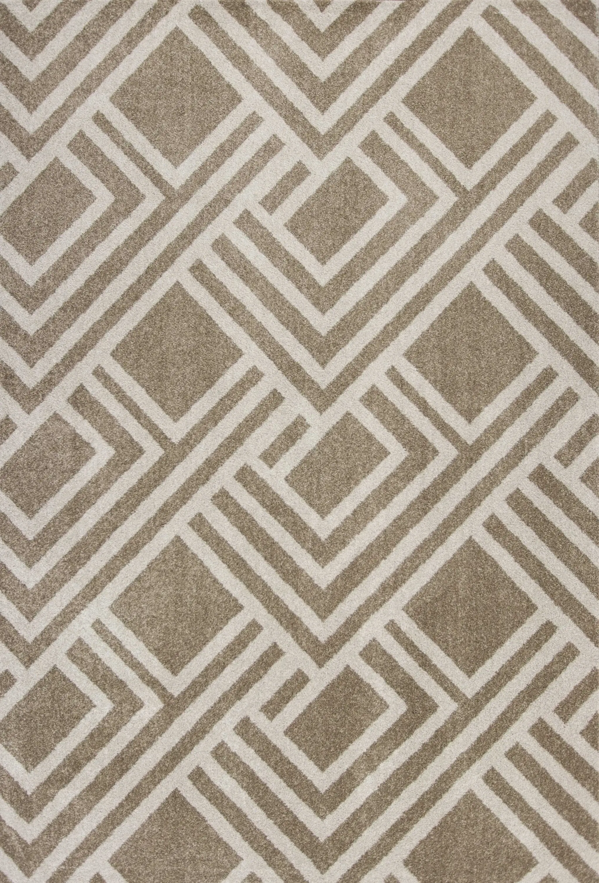 8' X 11' Beige Geometric Indoor Outdoor Area Rug - Image 6